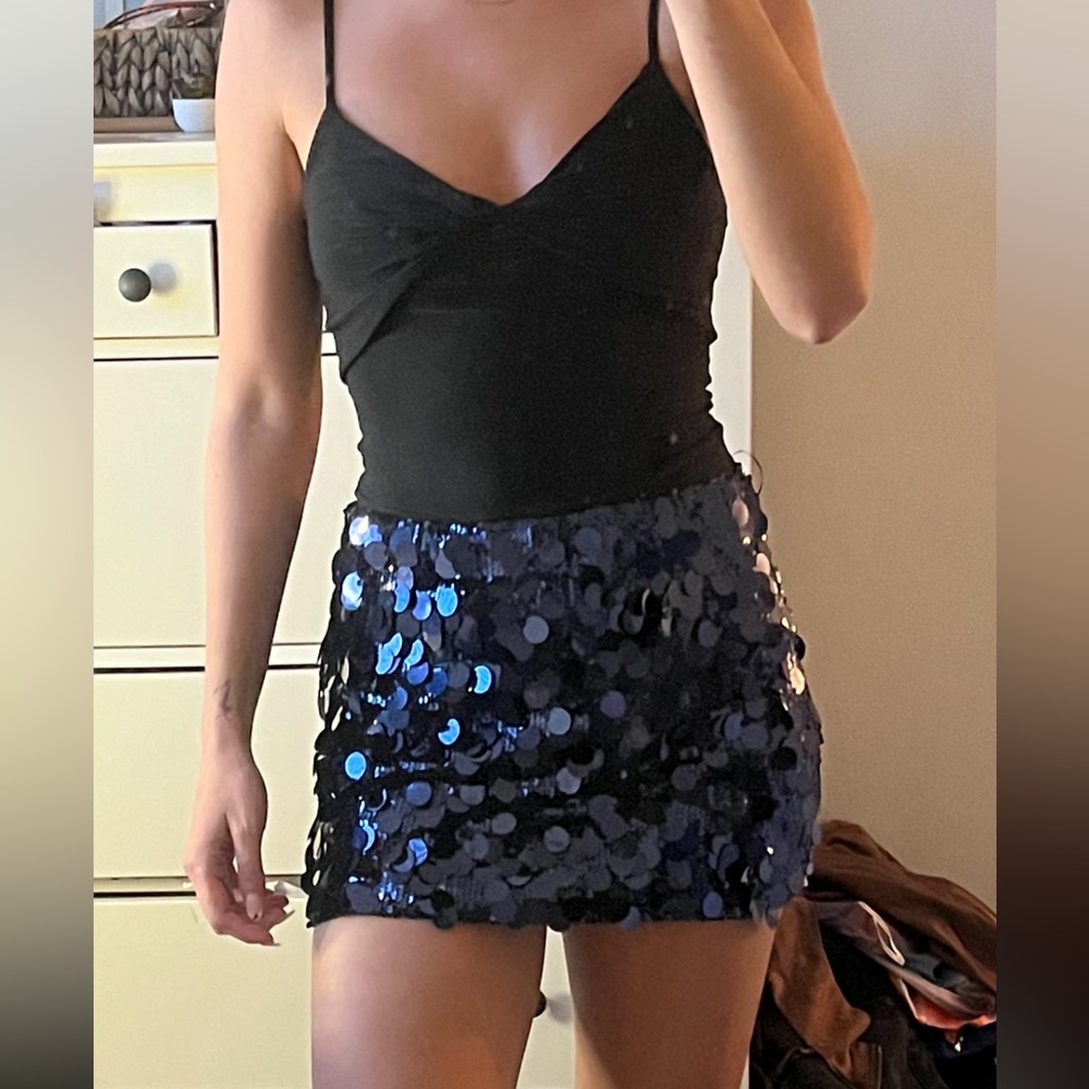 Edikted Sequin Mini Skirt